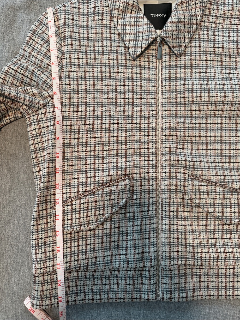 Theory Plaid Bomber Style Jacket - Plaid - Picture 7 of 8